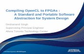 Compiling OpenCL to FPGAs : A Standard and Portable Software