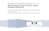Starting Your Own SBA Department - SBA and Commercial Finance and