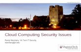 Cloud Computing Security Issues - Virginia Tech IT Security Office
