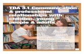 TDA 3.1 Communication & professional relationships with children