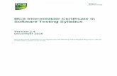 Intermediate Certificate in Software Testing Syllabus V2.1