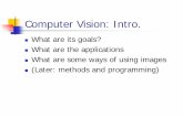 Computer Vision: Intro
