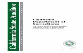 California Department of Corrections - California State Auditor