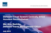 Defense Travel System Centrally Billed Account Reconciliation