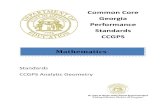 CCGPS Analytic Geometry -Standards