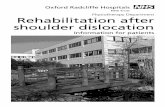 Physiotherapy Department Rehabilitation after shoulder dislocation