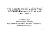 The Rosetta Stone: Making Your COCOMO Estimates Work with COCOMO II