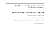 Software Requirements Specification Template - MathCast Home