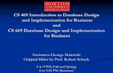 CS 469 Introduction to Database Design and Implementation for Business and CS 669 Database