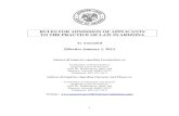 RULES FOR ADMISSION OF APPLICANTS TO THE PRACTICE OF LAW IN ARIZONA