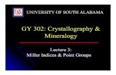 GY 302: Crystallography & Mineralogy GY 302: Crystallography & Mineralogy