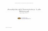 Analytical Chemistry Lab Manual - La Salle University
