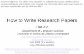 How to Write Research Papers - North Carolina State University
