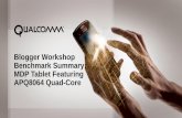 Blogger Workshop Benchmark Summary: MDP Tablet Featuring APQ8064