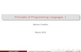 Principles of Programming Languages, 1
