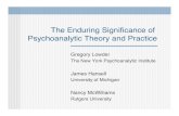 The Enduring Signiï¬cance of Psychoanalytic Theory and Practice