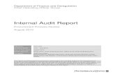 Internal Audit Report - Department of Finance and Deregulation