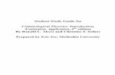 Student Study Guide for Criminological Theories : Introduction