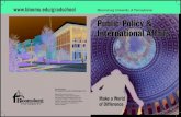 Master of arts in Public Policy & International Affairs
