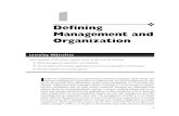 Defining Management and Organization