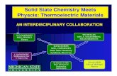 Solid State Chemistry Meets Physcis: Thermoelectric Materials