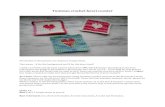 Tunisian crochet heart coaster