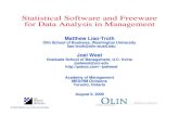 Statistical Software and Freeware for Data Analysis in Management