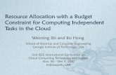 Resource Allocation for Computing Independent Tasks in the Cloud