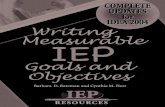 Writing Measurable IEP Goals and Objectives SAMPLE