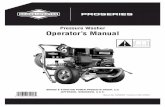 Pressure Washer Operatorâ€™s Manual