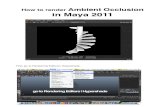 How to render Ambient Occlusion in Maya 2011