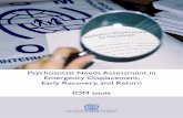 Psychosocial Needs Assessment in Emergency Displacement, Early