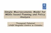 Simple Macroeconomic Model for MDGs based Planning and Policy Analysis