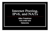 Internet Peering, IPv6, and NATs