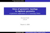 Ideas of geometric topology in algebraic geometry