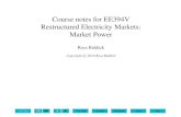 Course notes for EE394V Restructured Electricity Markets: Market Power