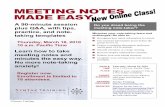 MEETING NOTES MADE EASY - Business Writing Courses