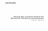 Using the Control Panel for Wireless Network Installation