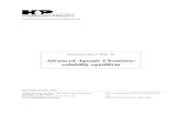 Advanced Aquatic Chemistry: solubility equilibria
