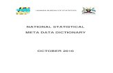 NATIONAL STATISTICAL META DATA DICTIONARY