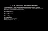 CEE 437: Volcanoes and Volcanic Hazards