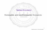 Natural Resource Renewable and non-Renewable Resources