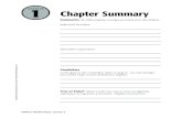 CHAPTER 1 Chapter Summary