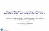 Beyond Blacklists: Learning to Detect Malicious Web Sites from