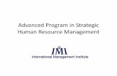 Advanced Program in Strategic Human Resource Management