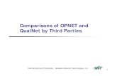 Comparisons of OPNET and QualNet by Third Parties