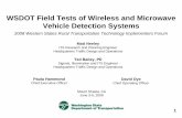 WSDOT Field Tests of Wireless and Microwave Vehicle Detection Systems