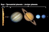 Sun : Terrestrial planets : Jovian planets