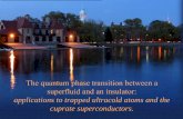 The quantum phase transition between a superfluid and an insulator