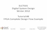 ELCT501 Digital System Design Winter 2012 Tutorial #8 FPGA ... · Digital System Design Winter 2012 Tutorial #8 FPGA Complete Design Flow Example Dr M. Abd El Ghany Eng. Salma Hesham